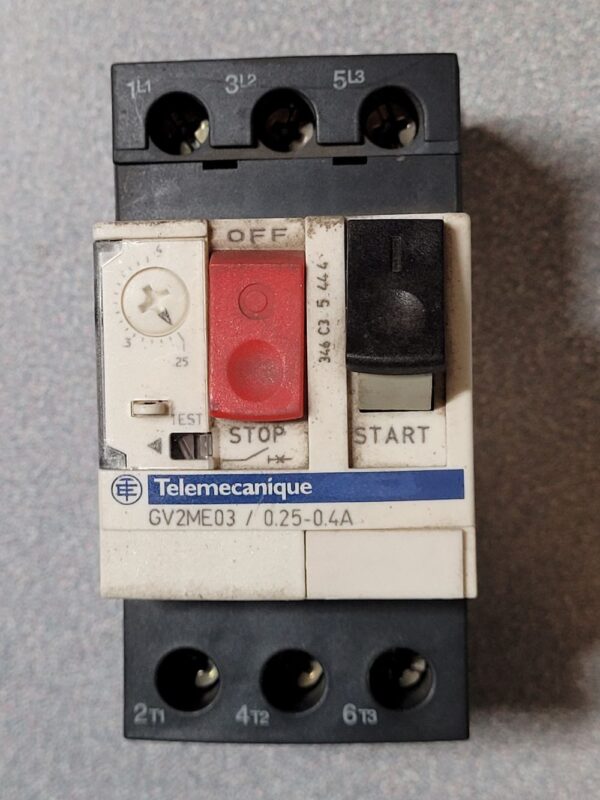 Disjoncteur moteur 0.25/0.4A GV2ME03 – Image 1