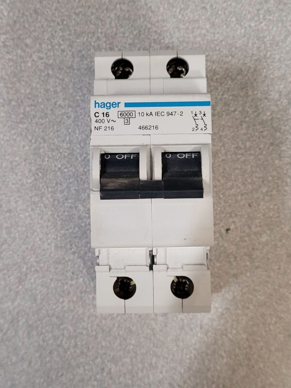 Disjoncteur 2P 16A NF216 C16 – Image 1