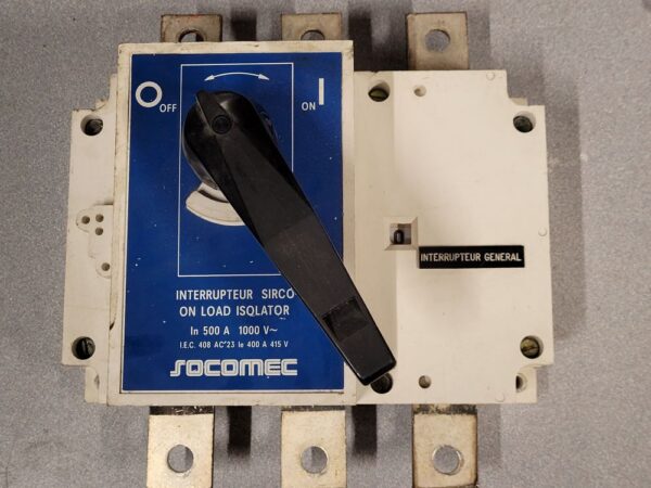 Interrupteur sectionneur SIRCO ON LOAD ISOLATOR 500A – Image 1