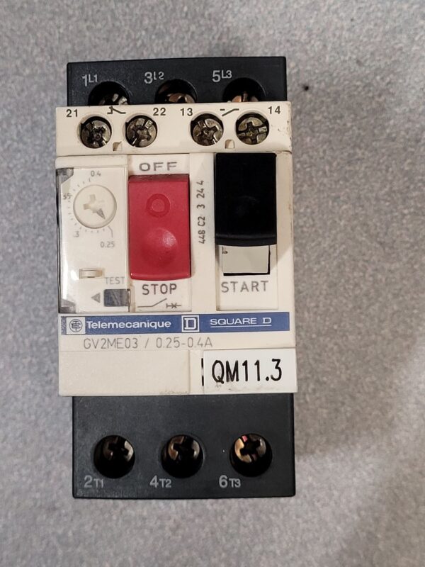Disjoncteur moteur 0.25/0.4A GV2ME03 – Image 1