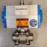 Vanne papillon inox 316 1/2" avec actionneur pneumatique