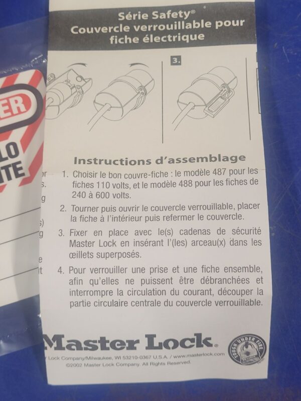 Couvercle verrouillable pour fiche électrique N°488 – Image 2