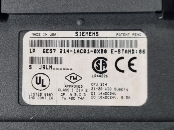 Unité centrale 6ES7 214-1AC01-0XB0 – Image 3