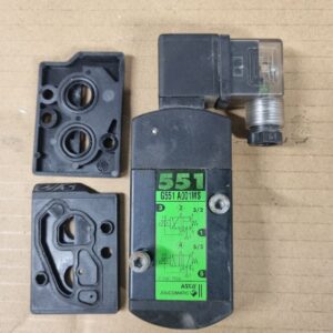 Distributeur G551 A001 MS avec bobine 24V et plaque de montage avec joints