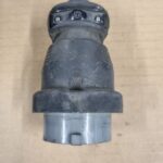 Prise male corps métal/caoutchouc 3P+T