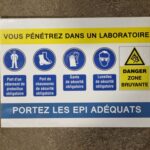 Panneau alucobond  3mm "port des EPI laboratoire"
