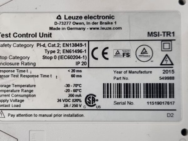 Relais de sécurité MSI-TR1 – Image 3