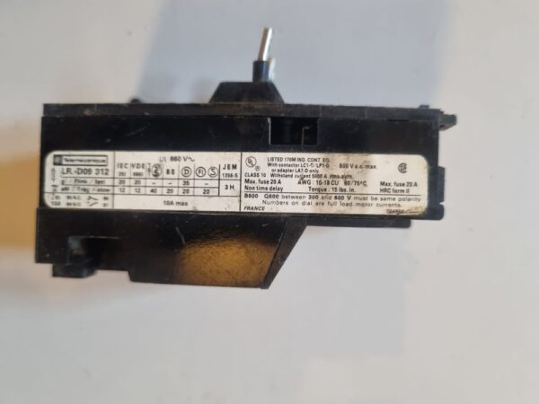 Relais de protection thermique LR1 D09312 A65 - 5,5 à 8A – Image 2