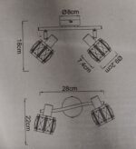 Plafonnier 2 lampes 54356-2 – Image 2