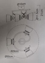 Plafonnier central 3 lampes 54651-3 – Image 2