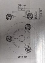 Plafonnier central 3 lampes 56625-3L – Image 2
