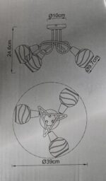 Plafonnier central 3 lampes 54347-3 – Image 2