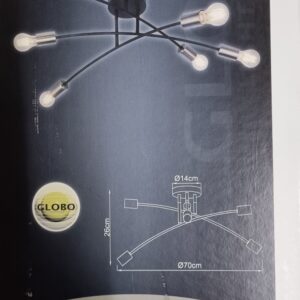 Plafonnier central 6 lampes 54003-6