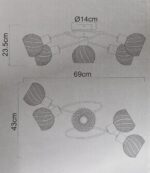 Plafonnier central 5 lampes 54025-5 – Image 2