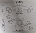 Plafonnier central 5 lampes 54348-5 – Image 2