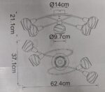 Plafonnier central 5 lampes 54347-5 – Image 2