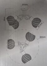 Plafonnier central 3 lampes 54025-3D – Image 2