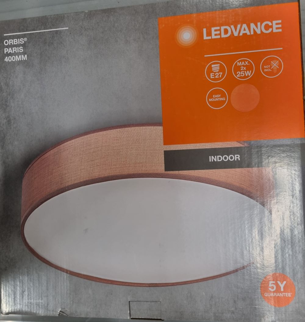 20251208_111553 Plafonnier Orbis PARIS 400mm tissu beige – Image 1