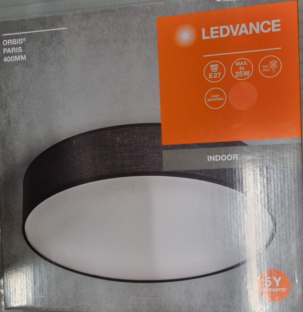 20251208_111645 Plafonnier Orbis PARIS 400mm noir – Image 1