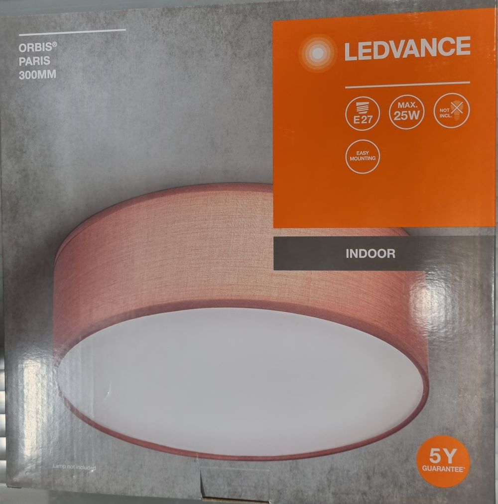 20251208_112134 Plafonnier Orbis PARIS 300mm tissu beige – Image 1