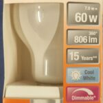 Ampoule Led E27 - 60W/7W - 806lm - Cool white - classe E
