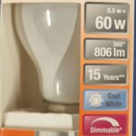 Ampoule Led E27 - 60W/8.5W - 806lm - Cool white - classe F