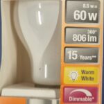 Ampoule Led E27 - 60W/8.5W - 806lm - Warm white - classe F