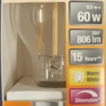 Ampoule Led E27 - 60W/8.5W - 806lm - Warm white - classe F