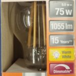 Ampoule Led E27 - 75W/9W - 1055lm - Warm white - classe E