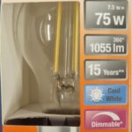 Ampoule Led E27 - 75W/7.5W - 1055lm - Cool white - classe D