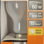 Ampoule Led B22D - 60W/6.5W - 806lm - Warm white - classe E