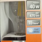 Ampoule Led B22D - 40W/4W - 470lm - Cool white - classe E