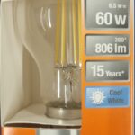 Ampoule Led B22D - 60W/6.5W - 806lm - Cool white - classe E