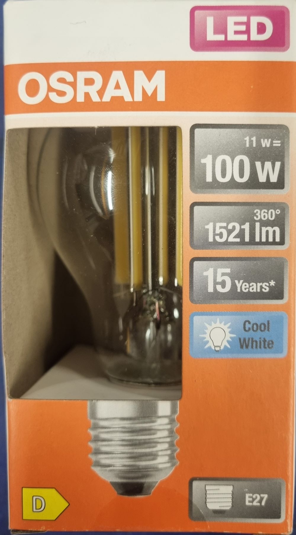20251214_112633 Ampoule Led E27- 100W/11W - 1521lm - Cool white - classe D – Image 1