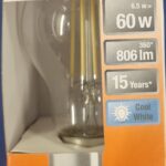 Ampoule Led B22D- 60W/6.5W - 806lm - Cool white - classe E