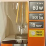 Ampoule Led B22D- 60W/6.5W - 806lm - Warm white - classe E