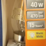 Ampoule Led B22D- 40W/4W - 470lm - Warm white - classe E