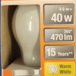 Ampoule Led E27- 40W/4.8W - 470lm - Warm white - classe F