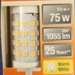 Led crayon R7S - 75W/9.5W - 1055lm - Warm white - classe E