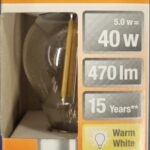 Ampoule Led E14- 40W/5W - 470lm - Warm white - classe E