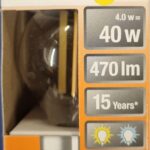 Ampoule Led E14- 40W/4W - 470lm - Warm white click - classe E
