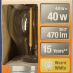 Ampoule Led E27- 40W/4.8W - 470lm - Warm white - classe F