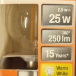 Ampoule Led E14- 25W/2.5W - 250lm - Warm white - classe F