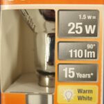 Ampoule Led E14- 25W/1.5W - 110lm - Warm white - classe F