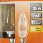Ampoule Led E14- 25W/2.5W - 230lm - Warm white - classe F - Boite de 2