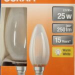 Ampoule Led E14- 25W/2.5W - 250lm - Warm white - classe F - Boite de 2