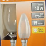 Ampoule Led E14- 40W/4W - 470lm - Warm white - classe E - Boite de 2