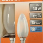 Ampoule Led E14- 40W/4W - 470lm - Cool white - classe E - Boite de 2