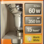 Ampoule Led E27- 60W/4.3W - 350lm - Warm white - classe F
