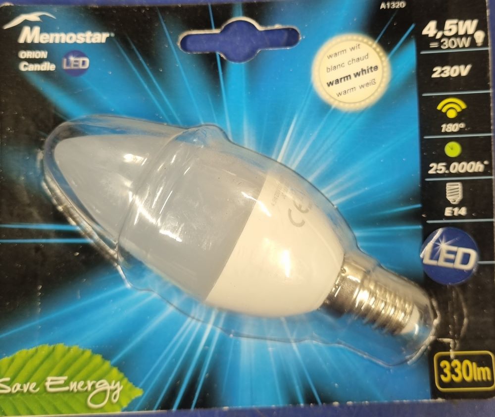 20251221_103916 Ampoule Led E14- 30W/4.5W - 330lm - Warm white – Image 1